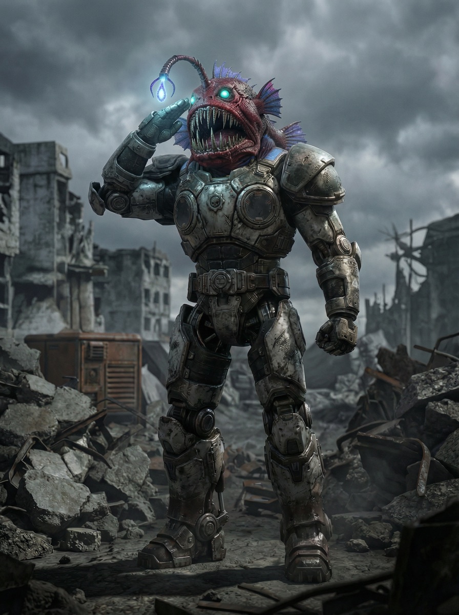 Agent Lump saluting — ready for ops